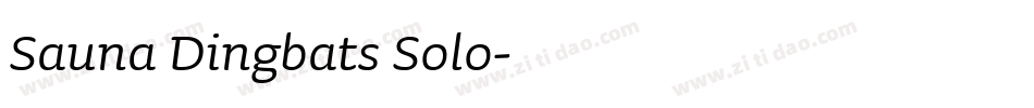 Sauna Dingbats Solo字体转换